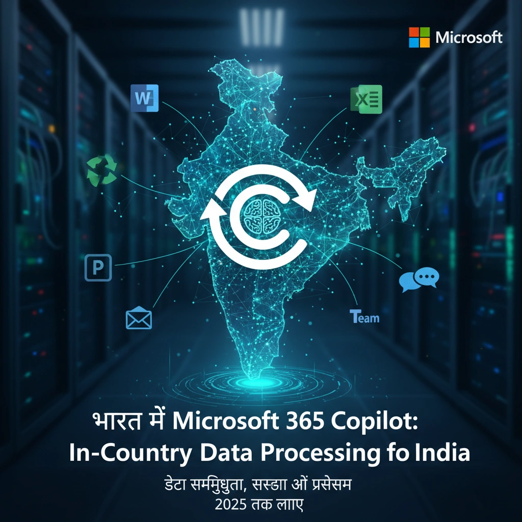 Microsoft 365 Copilot: भारत में In-Country Data Processing की शुरुआत – डेटा सुरक्षा में नया युग Microsoft 365 Copilot: भारत में In-Country Data Processing की शुरुआत – डेटा सुरक्षा में नया युग