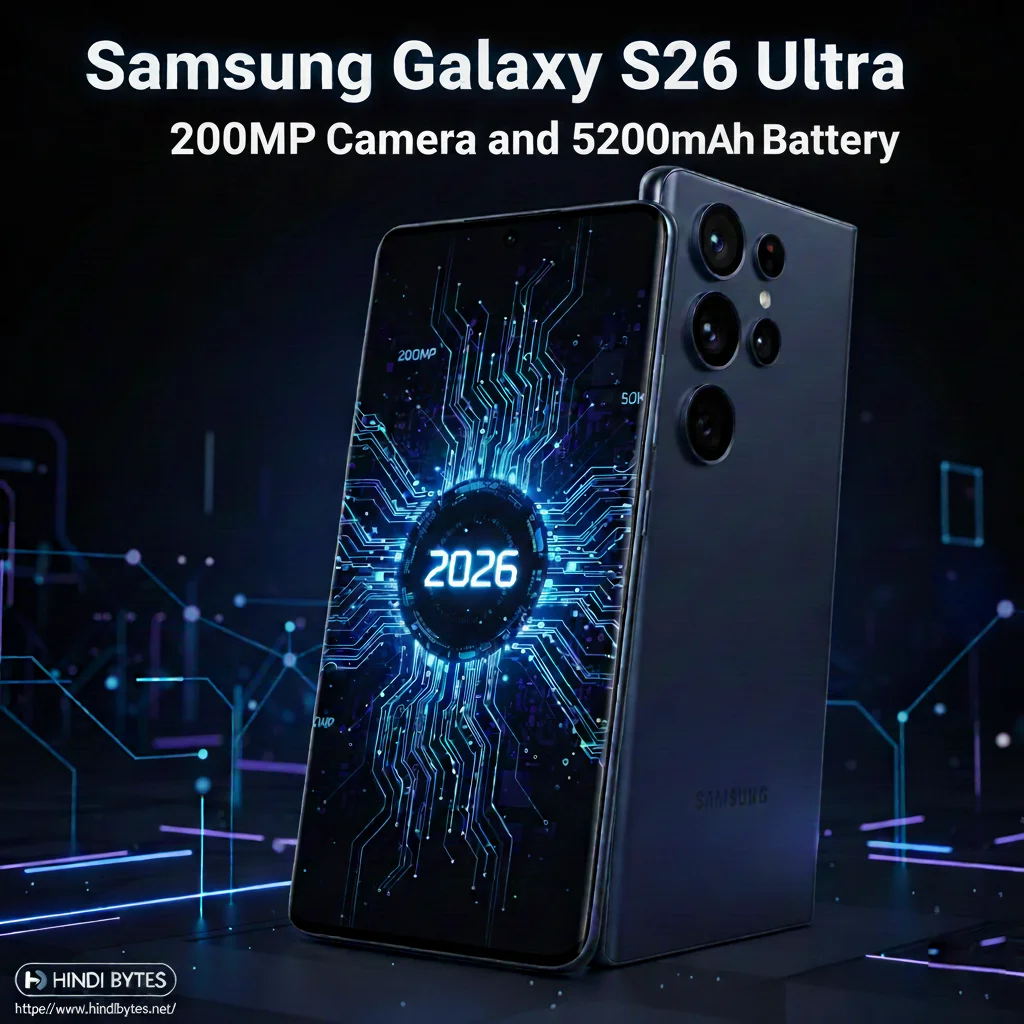 Samsung Galaxy S26 Ultra: 5200mAh बैटरी, 200MP कैमरा और Snapdragon 8 Elite Gen 5 के साथ 2026 में होगी Launch Samsung Galaxy S26 Ultra: 5200mAh बैटरी, 200MP कैमरा और Snapdragon 8 Elite Gen 5 के साथ 2026 में होगी Launch