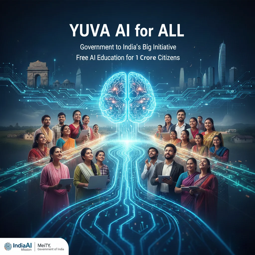 Government Free AI Course – YUVA AI for ALL Program India Government free AI course YUVA AI for ALL under IndiaAI Mission for students and citizens
