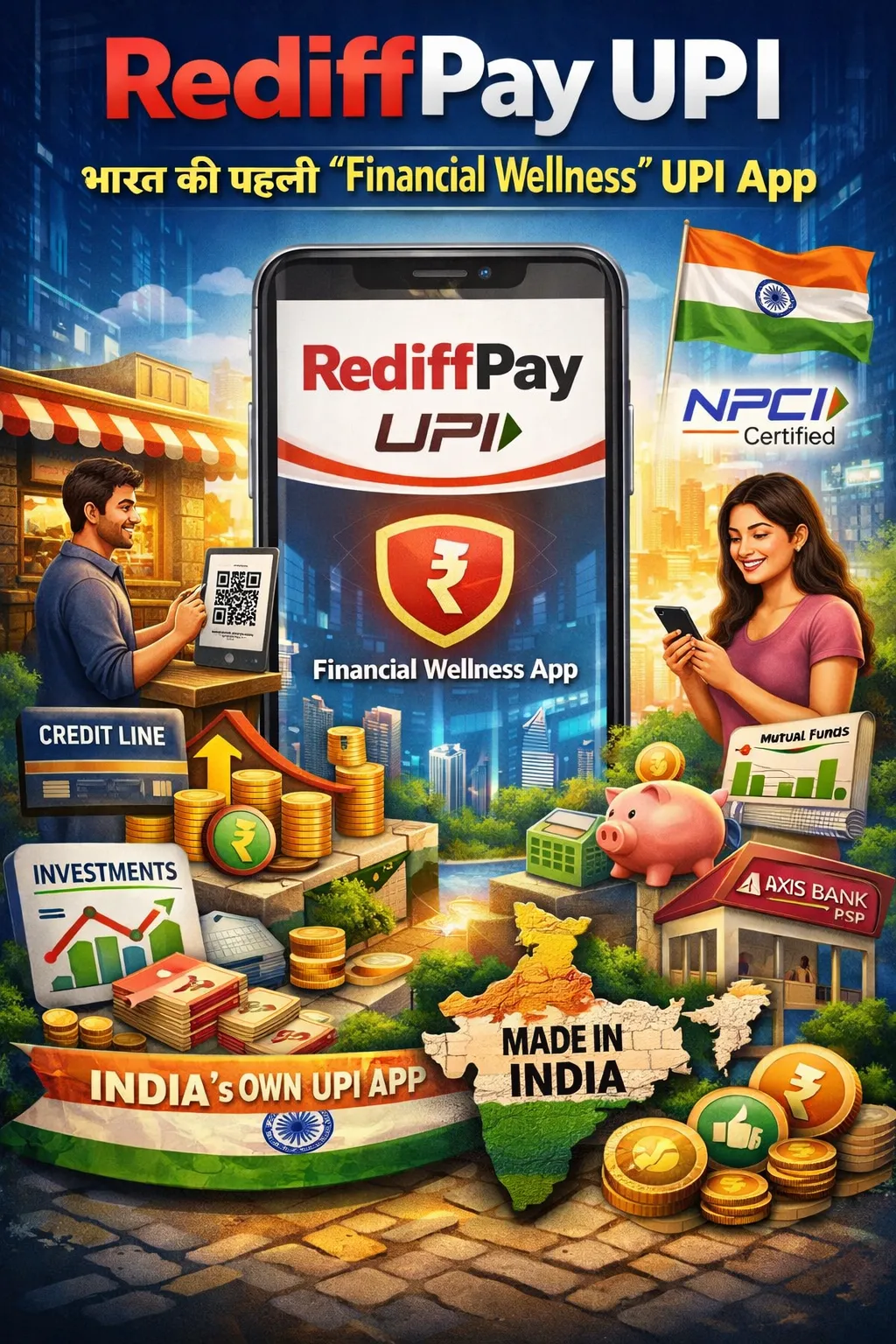 RediffPay UPI App Gets NPCI Approval in India RediffPay UPI App को NPCI की मंजूरी, भारत का purely Indian digital payment platform