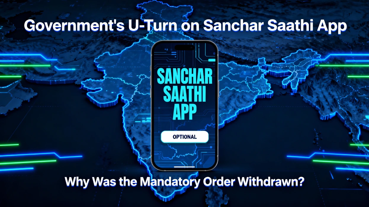 Sanchar Saathi App Rollback – India Digital Privacy Update Sanchar Saathi app mandatory order rollback in India showing government U-turn and digital privacy concerns