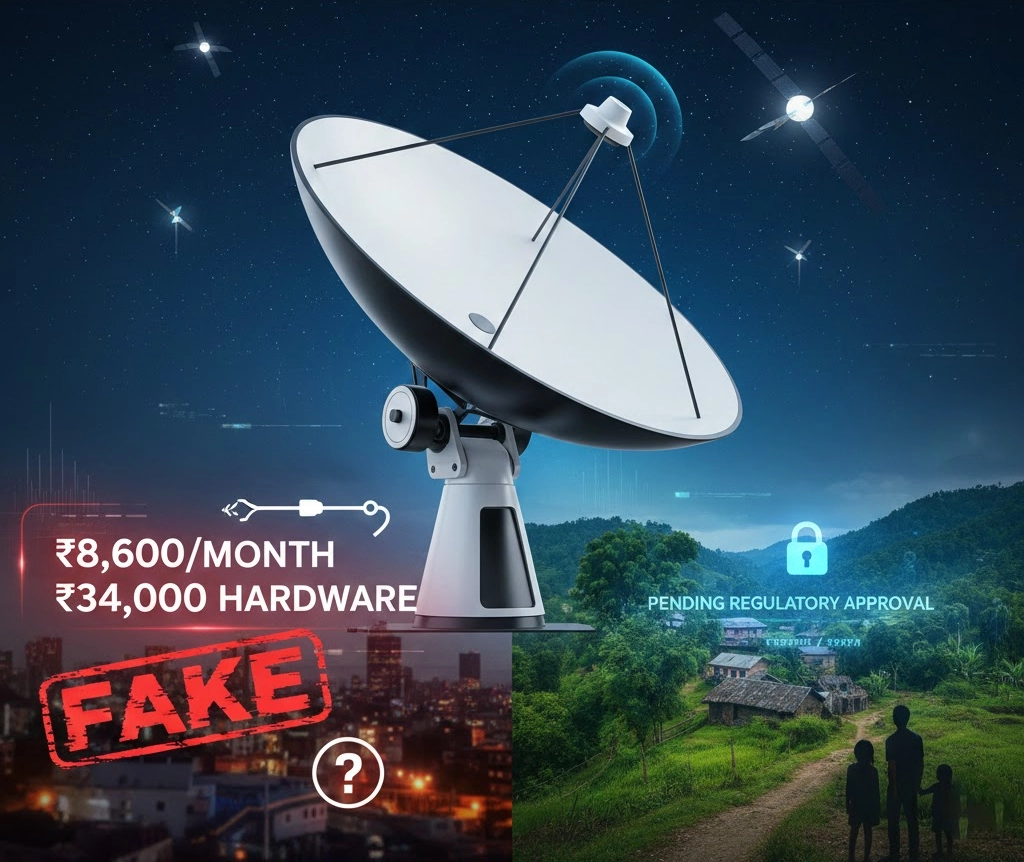 Starlink India Hardware Price Leak Update 2025 Starlink Satellite Internet India ₹34,000 hardware price glitch और official clarification