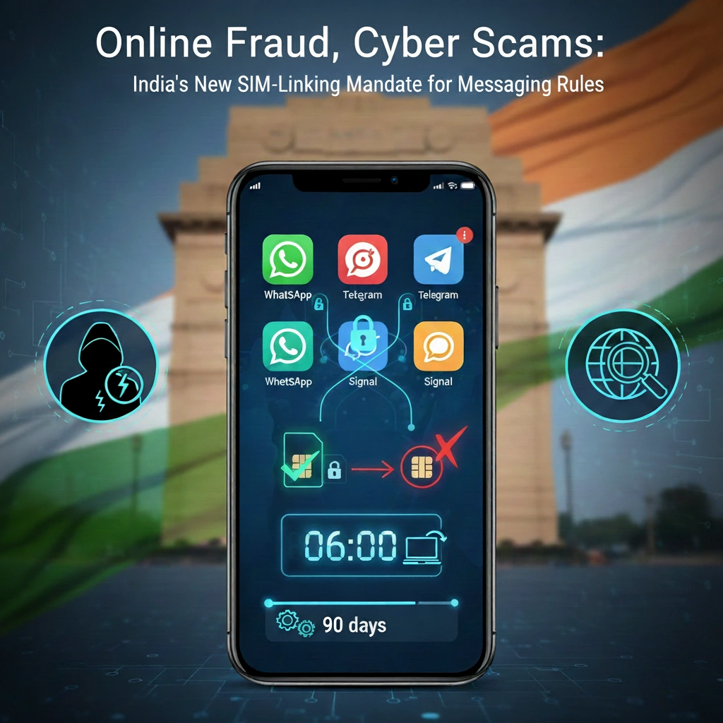 WhatsApp SIM Linking Rule India 2025 – New DoT Update India DoT SIM-linked WhatsApp rule update 2025 with mandatory active SIM and 6-hour WhatsApp Web logout requirement