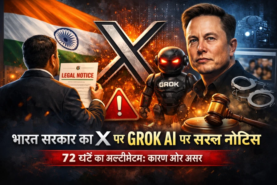 India government issues notice to X (formerly Twitter) over Grok AI generating obscene and illegal content, highlighting AI safety and compliance issues.