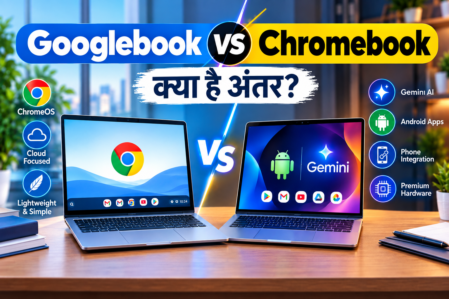 Googlebook vs Chromebook